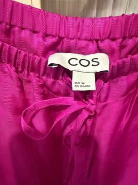 COS Hot Pink Drawstring Waist Pants